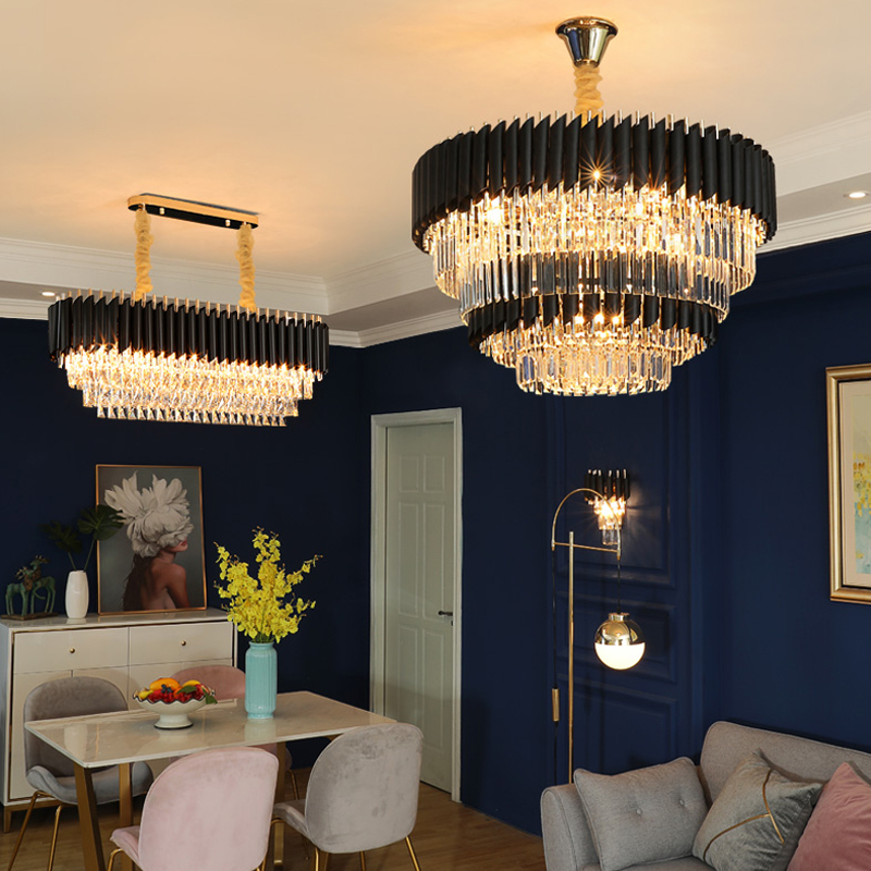 简约后现代客厅吊灯2020新款轻奢大气别墅灯具餐厅卧室水晶吊灯视频