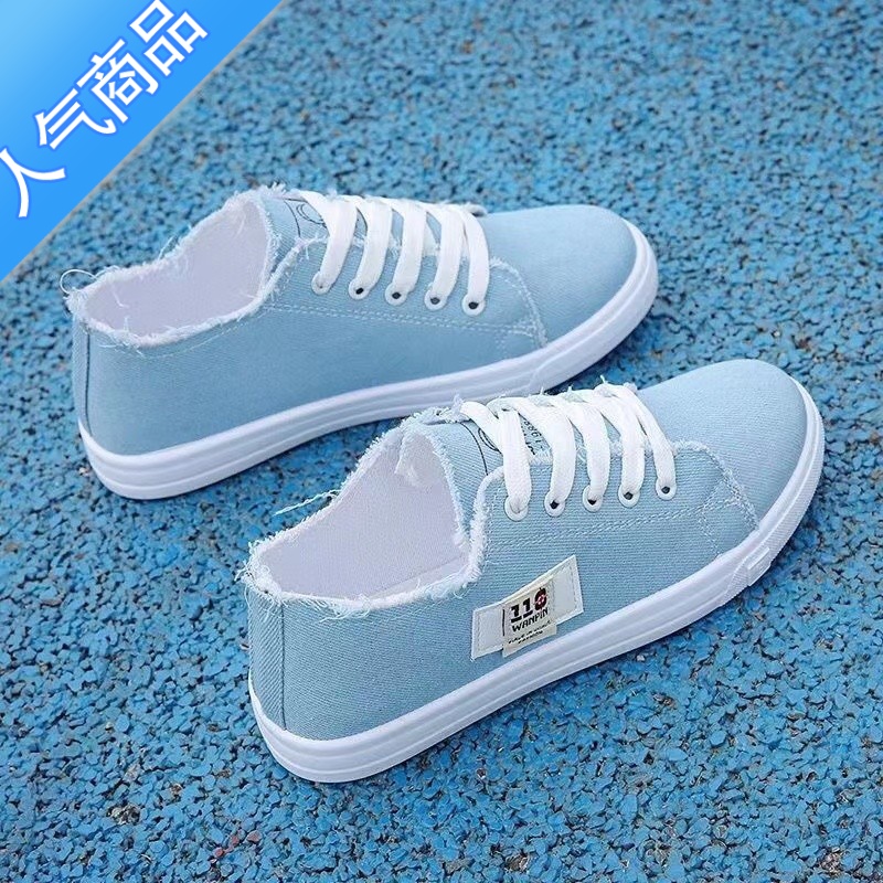 SUNTEK帆布鞋女学生韩版2023夏季新款时尚百搭休闲板鞋舒适 ins潮小白鞋高清大图