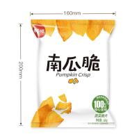 百草味 南瓜脆60gx3袋 休闲零食特产小吃 即食脱水果蔬菜南瓜干 原味