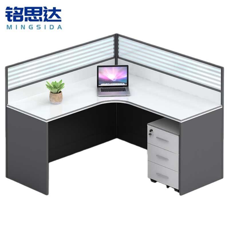 铭思达屏风工位含柜1400*1200*1100mm套高清大图