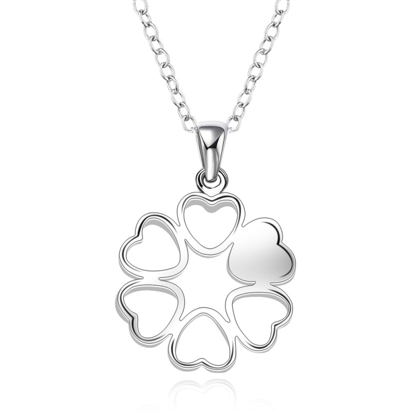 N648 Women Silver Necklace 镀925纯银女项链日韩版锁骨链潮人送女朋友七夕情人节礼物