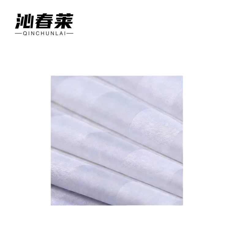 沁春莱 全棉缎条布(白色)/宽1800mm /米高清大图