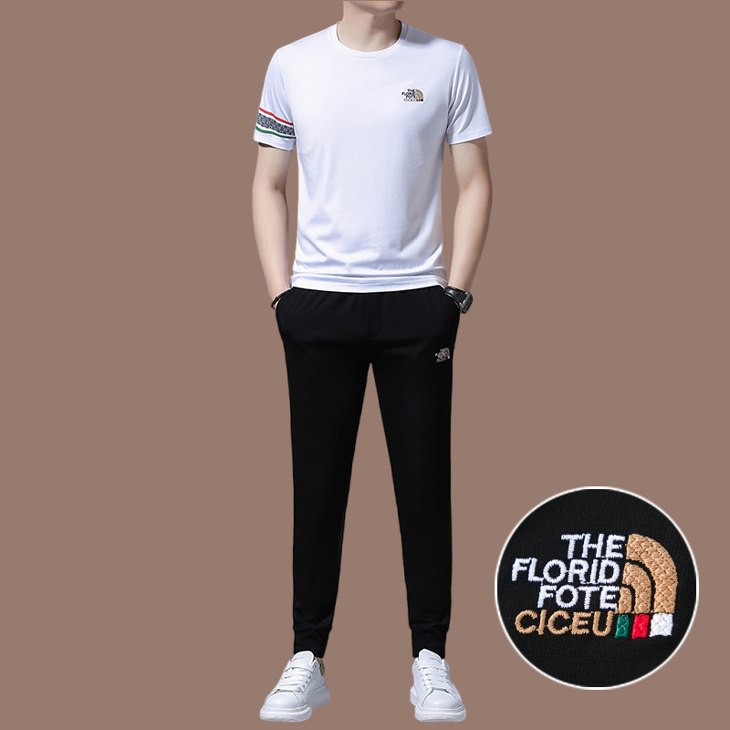 恒源祥高档桑蚕丝男士休闲运动套装男夏季短袖圆领搭配冰丝夏装潮 581款白色 165/M适合体重90-120斤