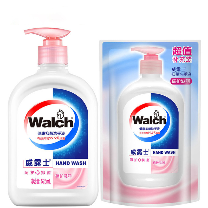 威露士(Walch) 健康抑菌 倍护滋润 洗手液 525ml+袋装250ml (单位:袋)
