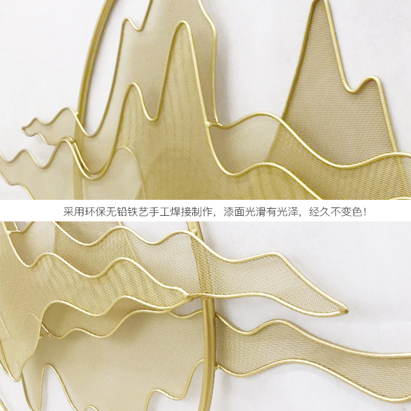 轻奢壁挂壁画中式玄关墙面装饰卧室壁饰餐厅客厅挂画创意山水画 三维工匠 升级A款120cm高清大图