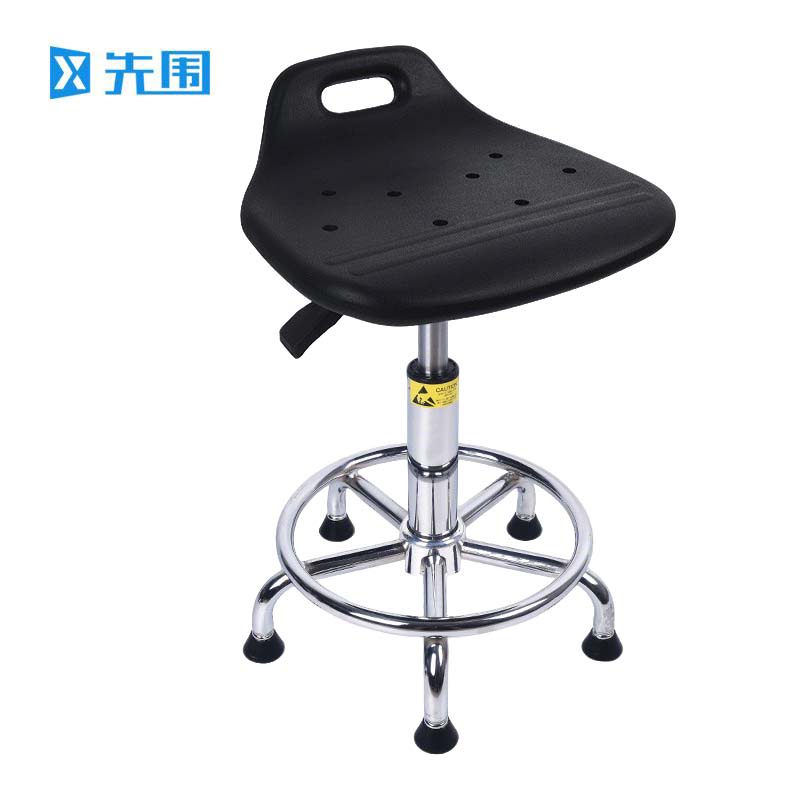 先围 防静电椅 电镀圈脚垫升降58-82cm 个高清大图