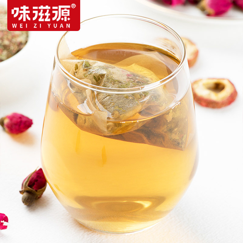 味滋源玫瑰荷叶茶160g袋玫瑰花茶袋泡花草茶包组合饮品