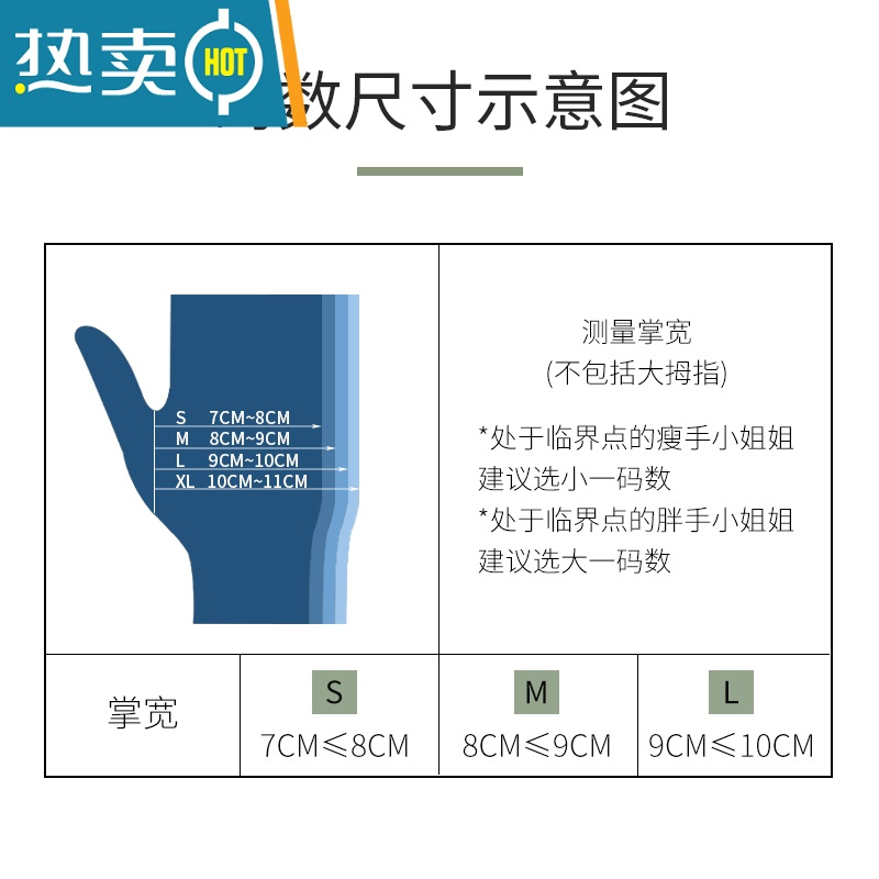 敬平丁腈手套加长加厚洗碗家务厨房防油橡胶手套 蓝色超长16寸全麻防滑丁腈手套[50只真空袋装] S