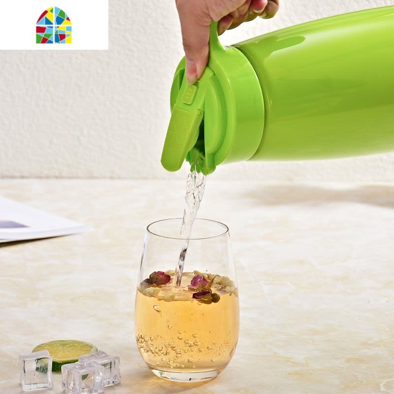 冷水壶不锈钢304加厚家用饮水壶韩式马卡龙色壶学生宿舍凉水壶 FENGHOU 阳光橙彩色304不锈钢水壶图片