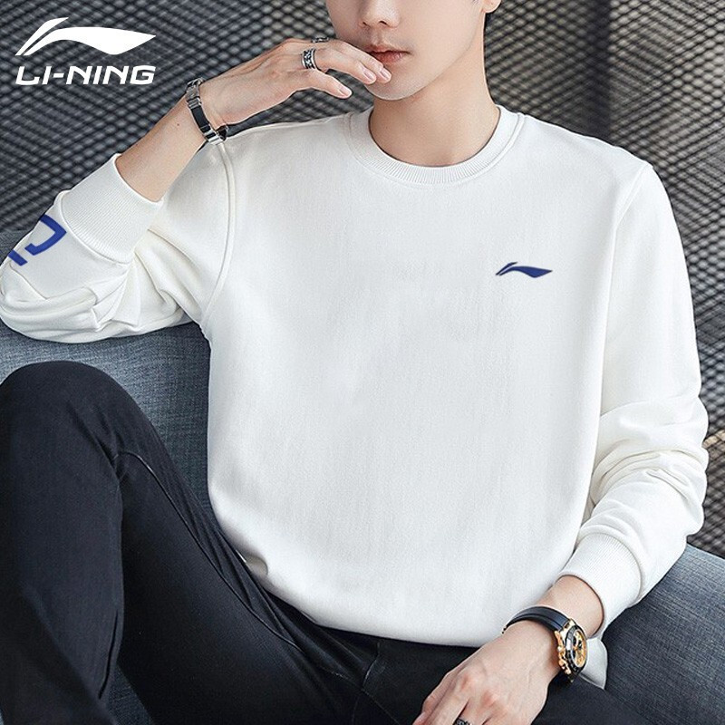 lining李宁卫衣男冬季新款加绒保暖运动卫衣长袖套头衫男士宽松大码