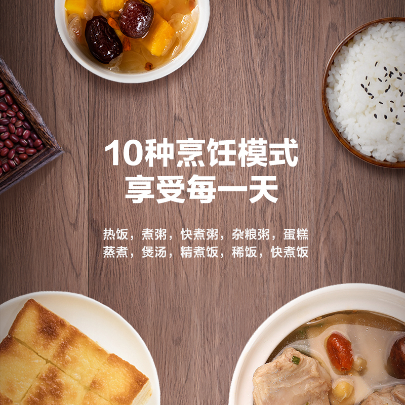 格力(GREE)电饭煲 GDF-40X21C 学生宿舍电饭锅 4L大容量 智能预约触摸操控多功能电饭煲 家用大容量电饭煲高清大图