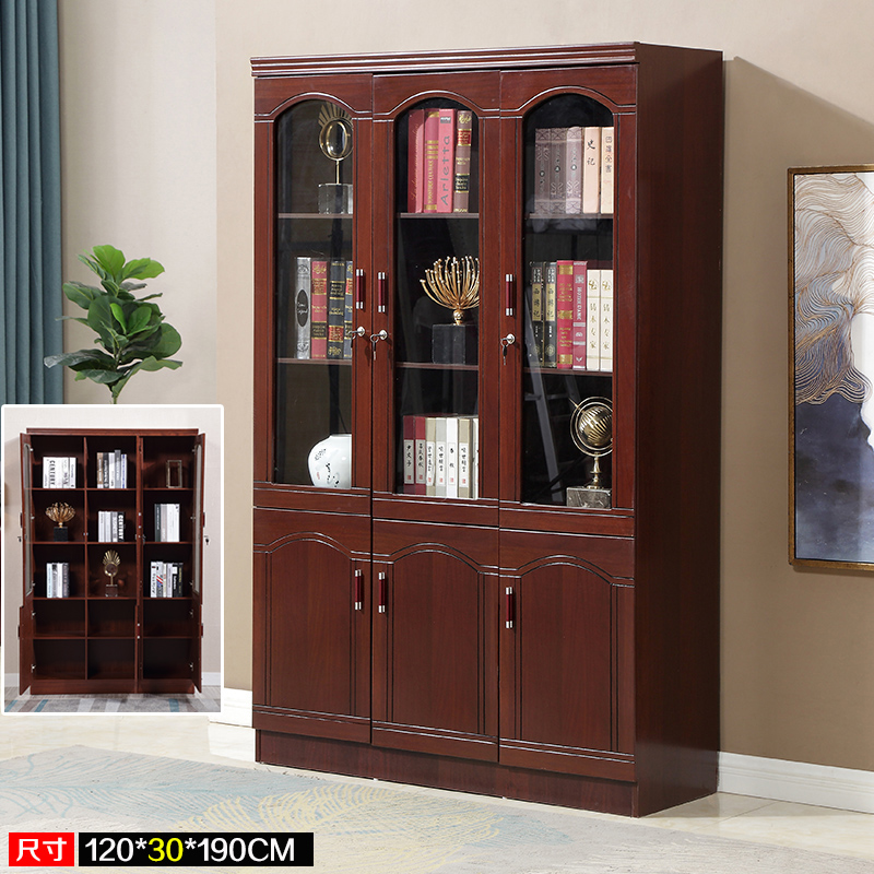 铭思达书柜三门台高清大图