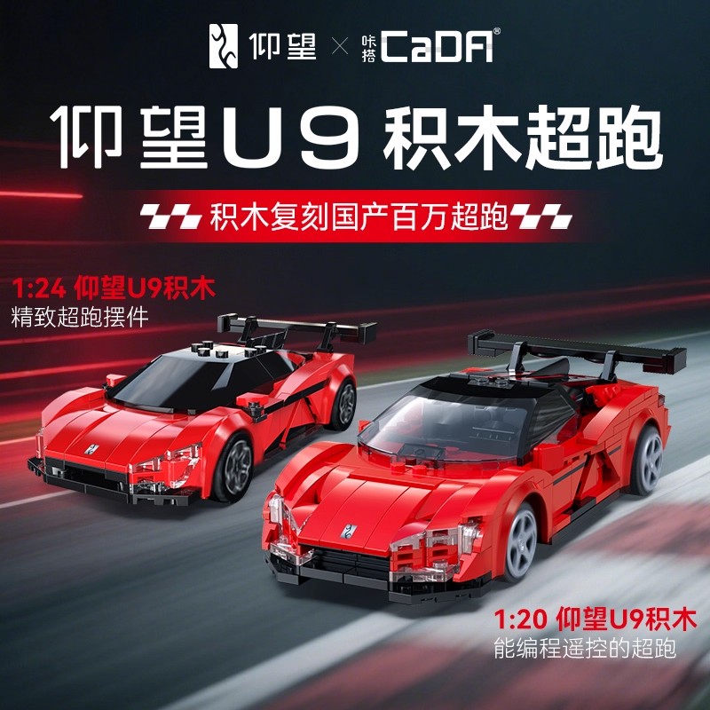 cada咔搭比亚迪仰望U9联名授权积木跑车编程遥控儿童玩具男孩1663高清大图