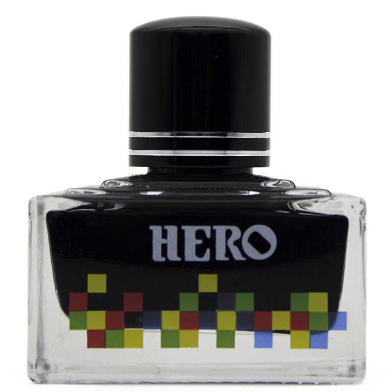 英雄(HERO)彩色墨水钢笔用多色非碳素橙/深蓝/黄/浅绿/深绿/蓝/黑/咖啡/粉红/蓝黑/天蓝钢笔水彩色彩墨