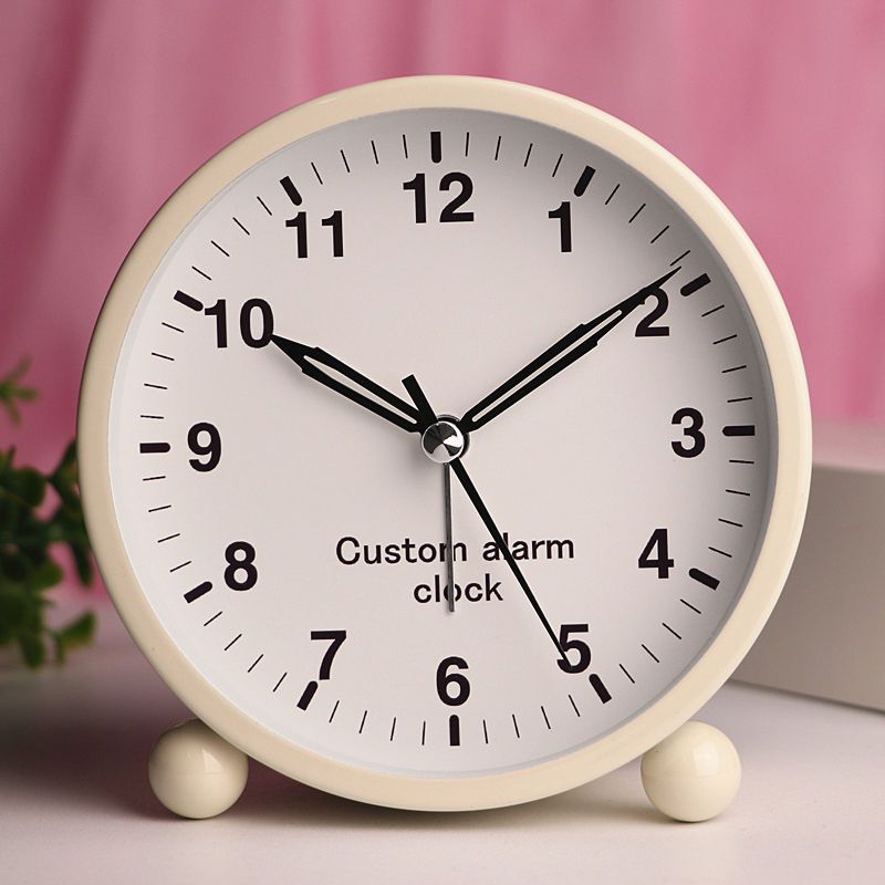 闹钟学生静音床头儿童钟表闹铃卡通时钟多功能金属创意夜光小闹表