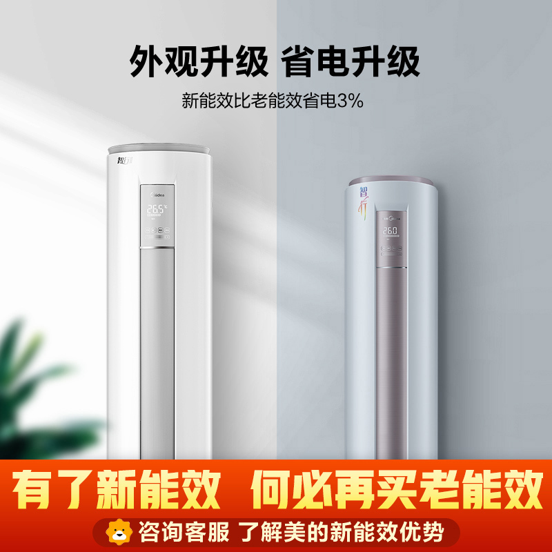 美的(Midea)大3匹变频新品客厅空调圆柱式立柜家用 KFR- 72LW/BP2DN8Y-YA400(B3)A