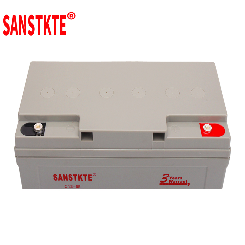 SANSTKTE胶体铅酸免维护蓄电池UPS电源12V65AH安防通信照明监控EPS门禁直流屏C12-65高清大图
