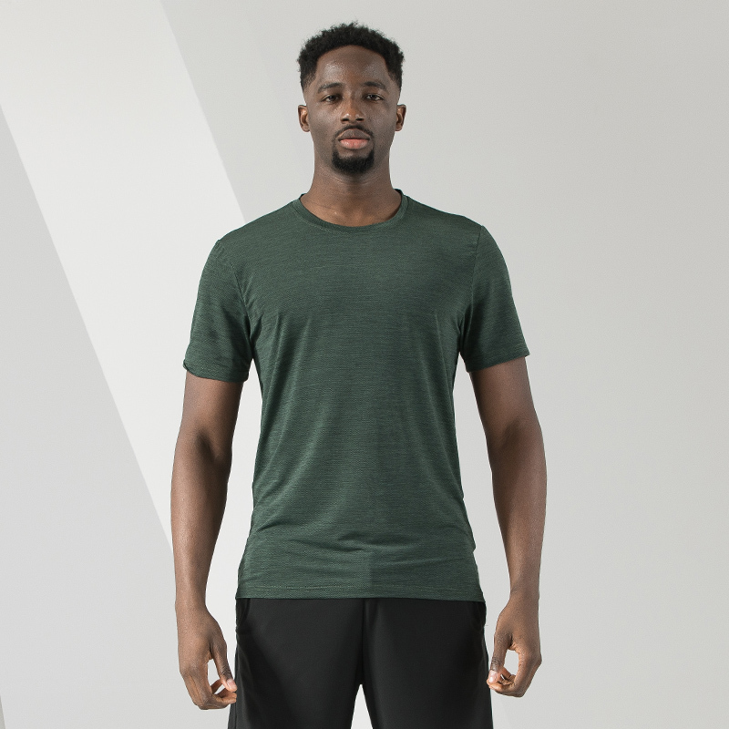 伊夫狼爪短袖t恤夏季男士吸湿排汗冰丝速干透气跑步健身t恤衫潮流