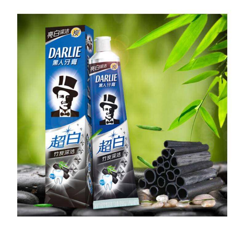 黑人 超白竹炭深洁美白牙膏190g