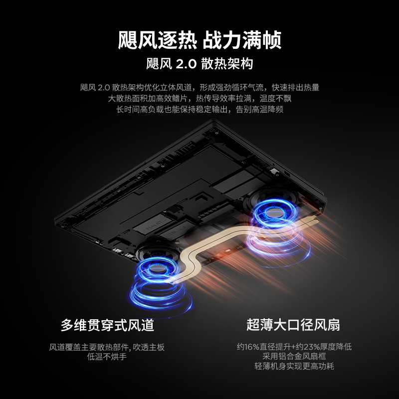 联想(Lenovo)来酷斗战者战7000X 16英寸游戏本笔记本电脑(Ultra7 251HX 16G 1T RTX5060 2.5K 180Hz)乌骓黑色高清大图