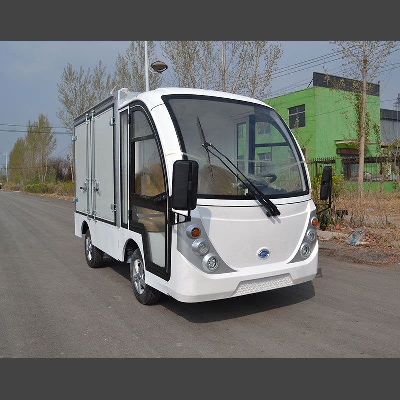 苏宁推荐婉晨单排双排四轮电动送餐车双排校园厂区监狱电瓶搬运车厢式搬运车可定制款型图片