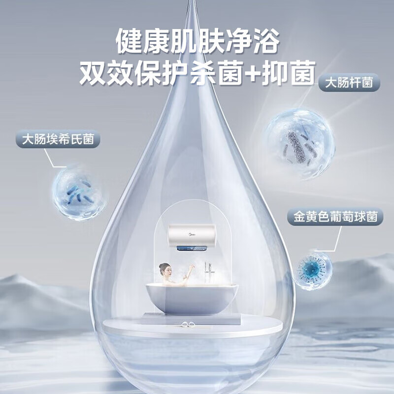 美的(Midea)60升电热水器JM1升级款2500W超一级能效 长效免换镁棒 双效抑菌热水器F60-25JM1 Pro高清大图