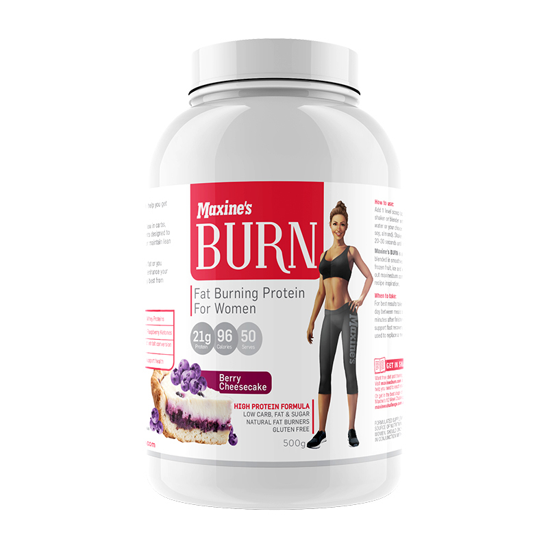 澳洲Maxines女性蛋白粉运动营养健身burn分离乳清女士蛋白质粉剂海盐焦糖味口500g