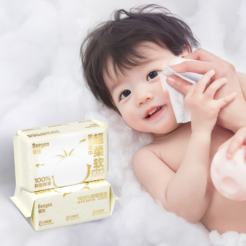 德佑绵柔巾80片*6包质地柔软舒适经典平纹10030368高清大图
