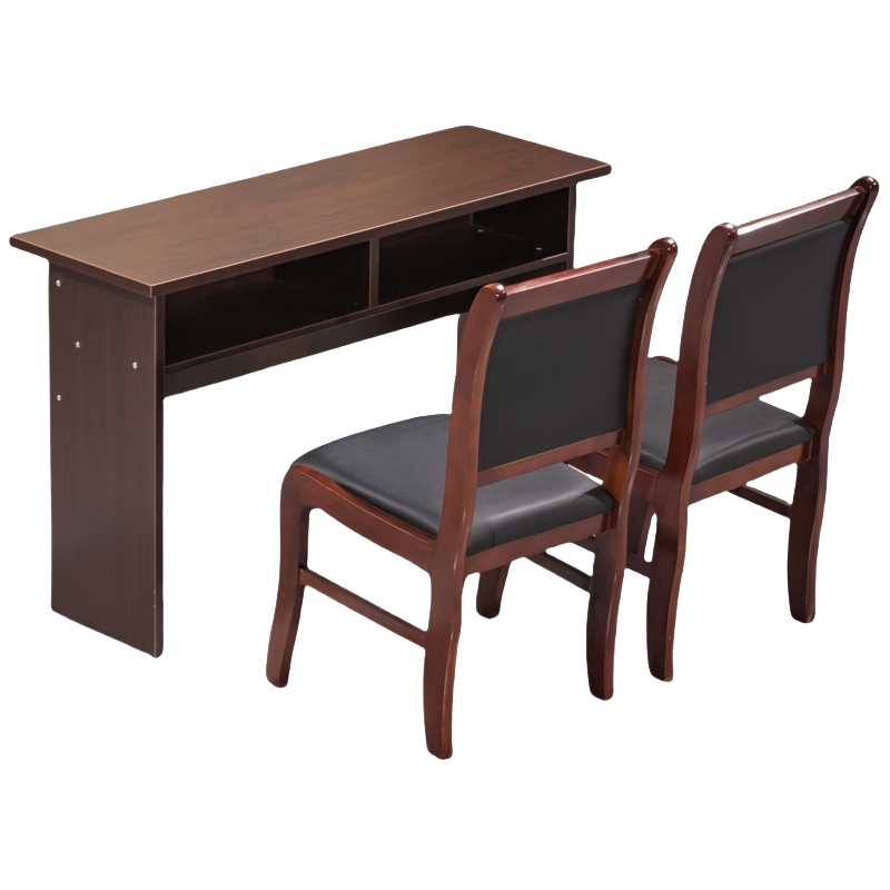 珂洋 培训长条桌 160*40*75cm(一桌二椅) 套高清大图