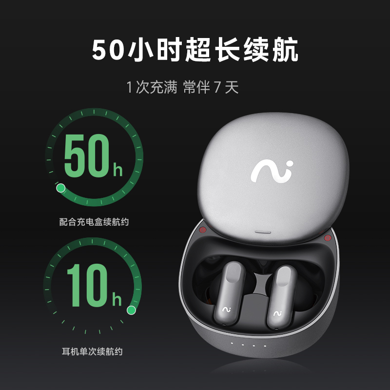 科大讯飞(iFLYTEK)录音降噪会议耳机iFLYBUDS Pro 无线蓝牙耳机 主动降噪入耳式 录音转文字苹果华为通用