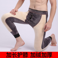 秋冬男士打底裤棉裤护膝加绒加厚保暖裤舒适透气秋裤护腰暖腿男裤单件绒裤毛裤630g