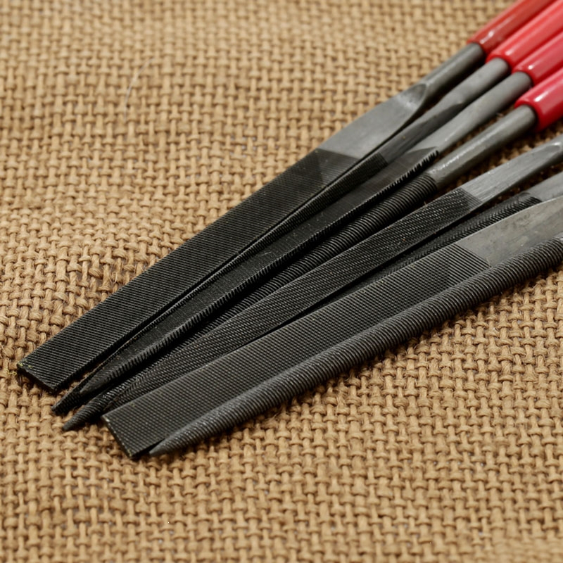 阿斯卡利锉刀套装木工打磨工具小挫刀钢锉金属三角半圆什锦锉