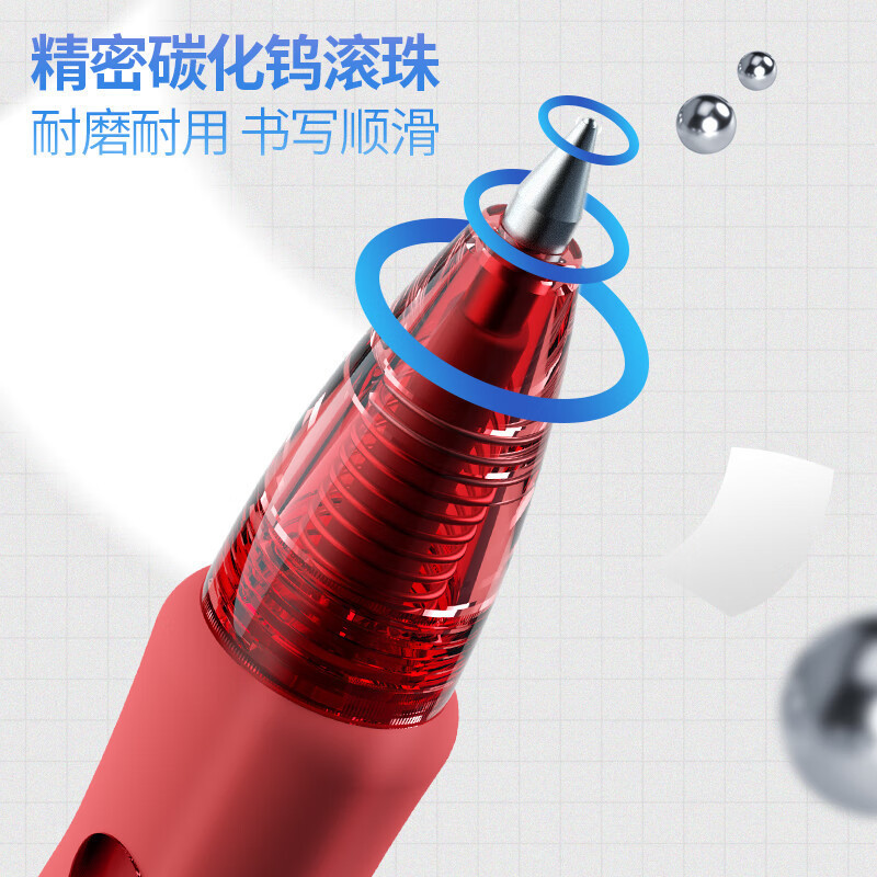 晨光(M&G)(C)晨光按动中性笔创意者GP1008红0.5 (12支/盒)2盒装