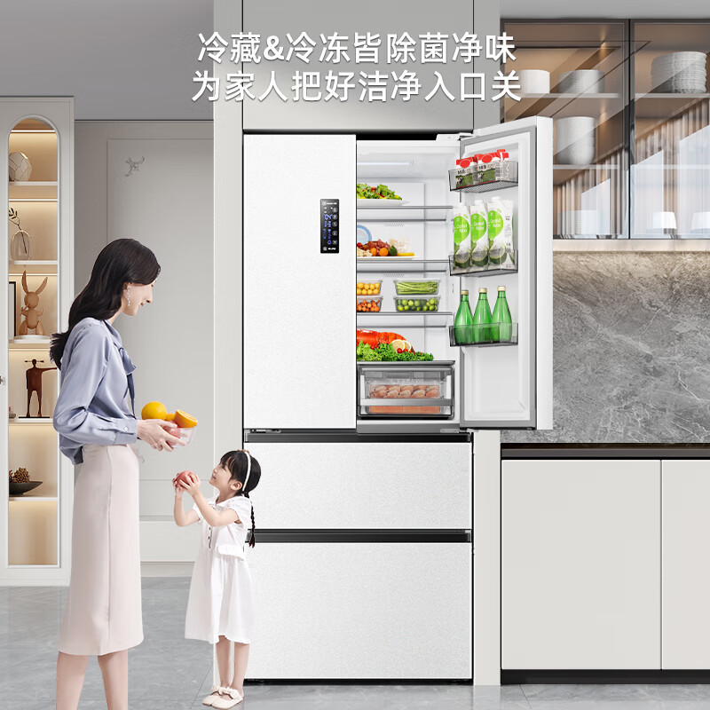 [官方自营]海信(Hisense)525L法式四开门冰箱一级能效全空间净化双系统双循环BCD-525WNK1PU极地白