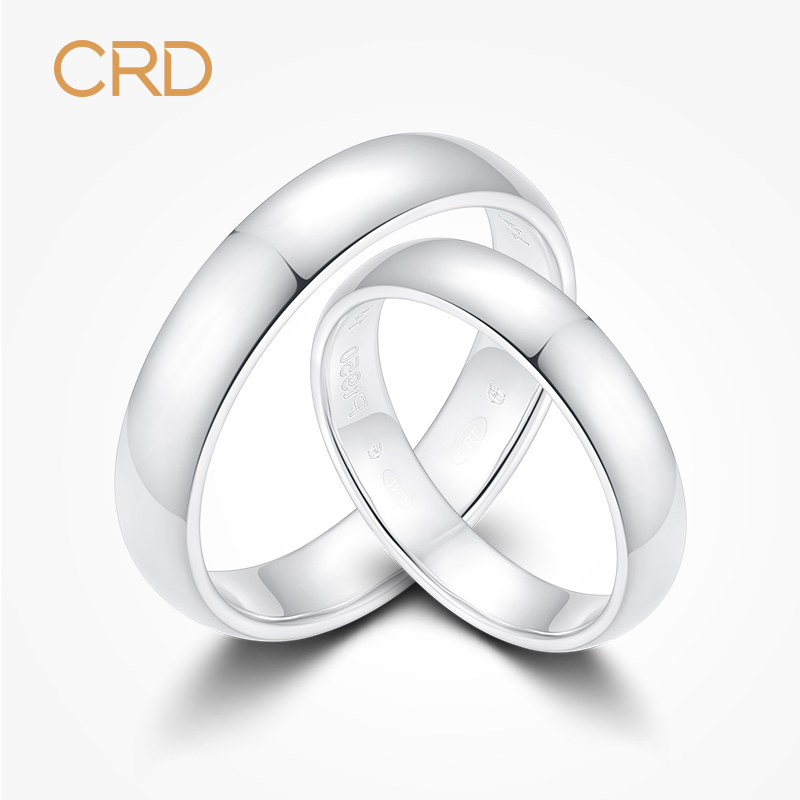 crd克徕帝白金女戒铂金戒指pt950铂金女戒简约光面戒指女款 参数