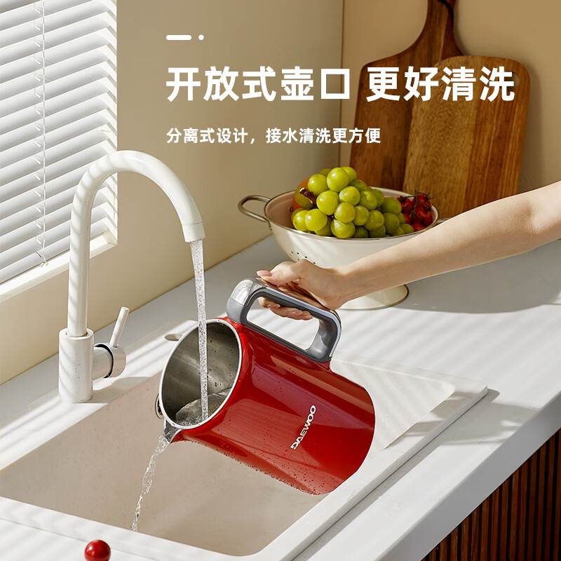 大宇(DAYUFOOD)家用电水壶-电子款EK01-E 复古红(单位:个)高清大图