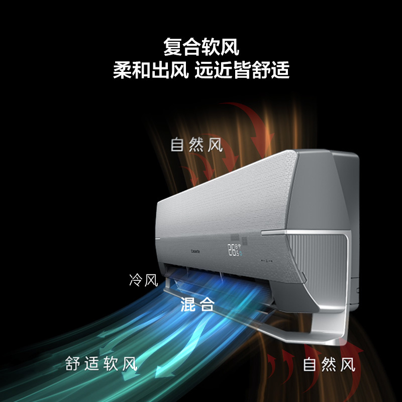 [轻奢空调]卡萨帝(Casarte)1.5匹 新1级 复合软风 瀑布离子家用空调挂机CAS3516BAB(81)U1套机