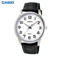 卡西欧(CASIO)手表男指针表盘商务大气夜光防水金属皮带男士日韩品牌石英表