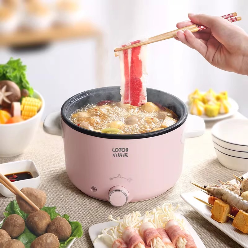 LOTOR电煮锅多功能家用电热火锅锅煎炒蒸煮电炒菜炒锅一体式插电高清大图