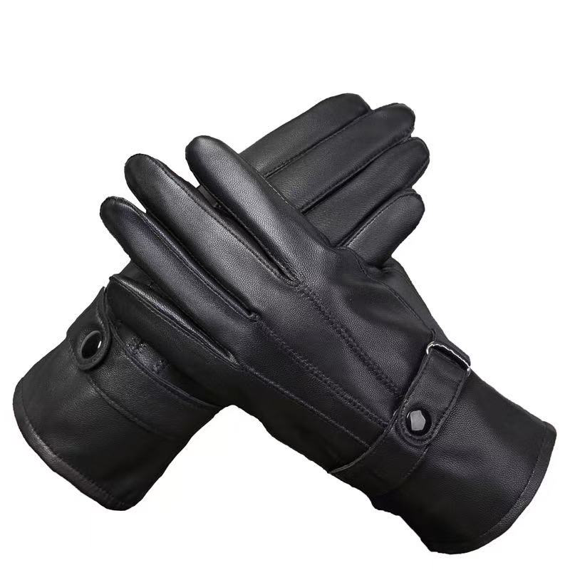惠铁 加绒保暖摩托车骑行劳保手套 羊皮 双高清大图