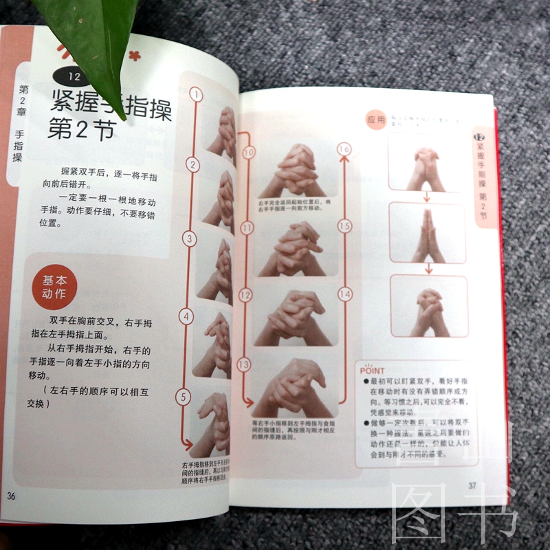 [正版]动动手指,练练大脑:有趣的手指操 幼儿童青少年上班族中老年养生保健手指操 手掌穴位经络按摩疏通图文详解 力衰老高清大图