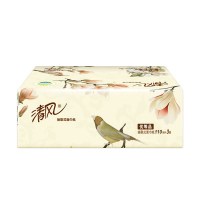 清风抽纸12包原木软抽纸巾3层110抽面巾纸生活日用妇婴可用卫生纸