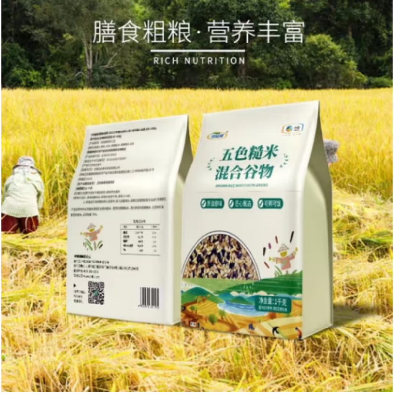 中粮可益康 五色糙米 1000g*3袋高清大图