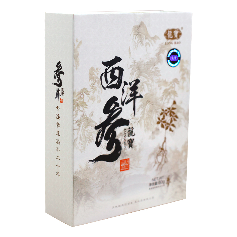 龙宝参茸 加拿大进口西洋参大片花旗参切片80克/盒 1.2-1.4cm进口大片西洋参