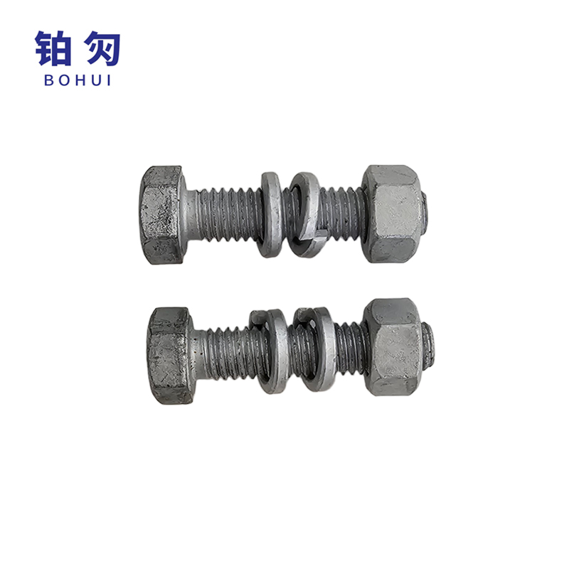 铂灳 热镀锌六角螺栓穿钉带帽 M10*50mm 套高清大图