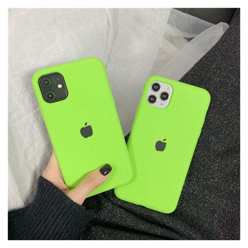 同款液态硅胶11promax手机壳荧光绿色适用xr/7p/8pz7