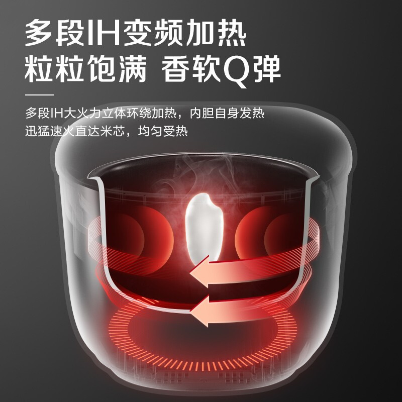 松下(Panasonic)电饭煲 SR-HK151-KB 电饭锅 IH电磁加热 多功能烹饪智能预约 4L 蓝色