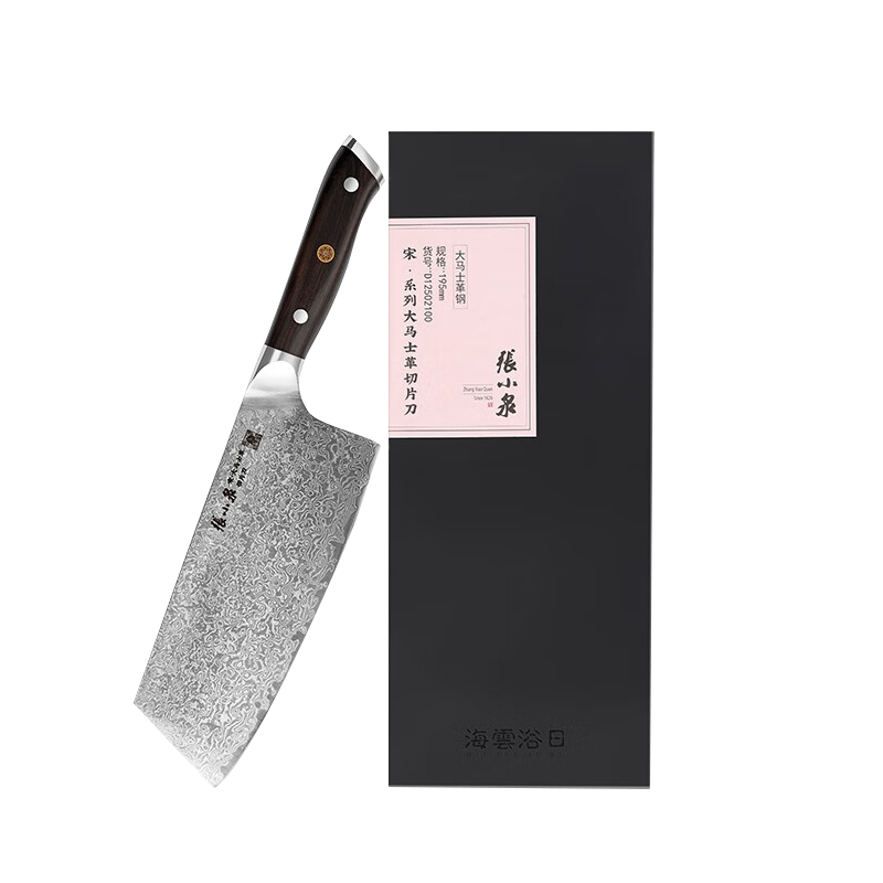 小泉菜刀切片刀大马士革钢刀具家用不锈钢水果刀厨房锋利切肉刀厨师刀高清大图