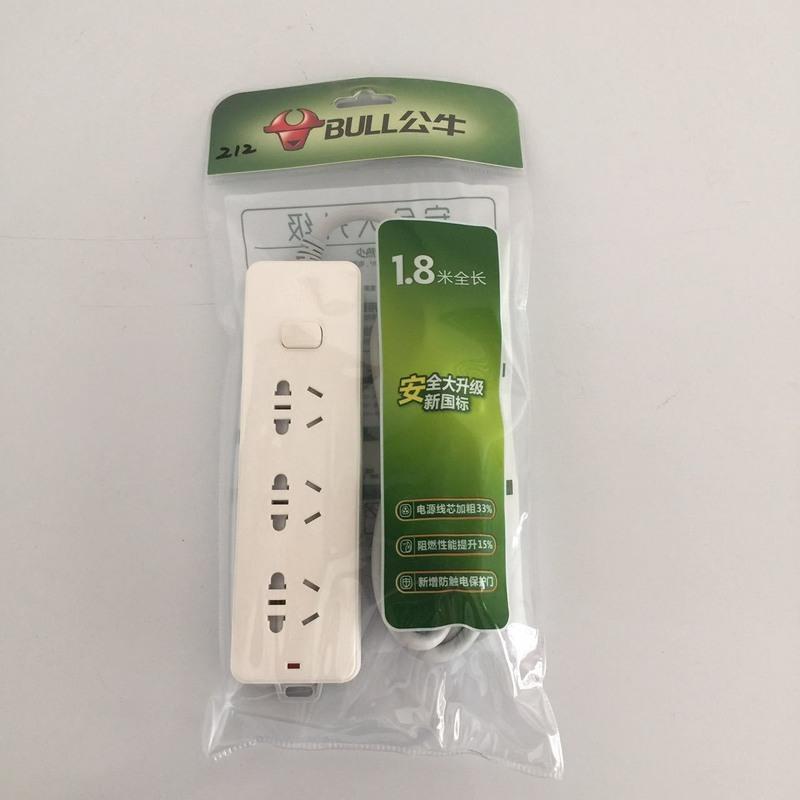 1插位无开关 公牛牌多用功能插座面板多孔家用有线拖板排查插班插排电插板带