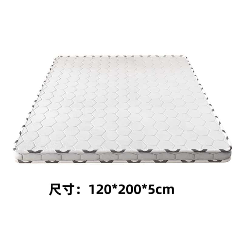 鑫木樽实木床床垫+床头柜+床1.2m+5cm组高清大图